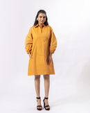 Mustard Balloon Mini Dress