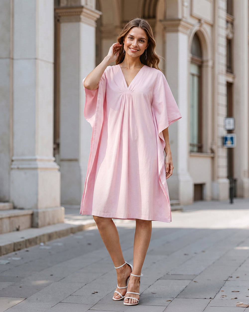 Rosy Kaftan Dress
