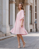 Rosy Kaftan Dress