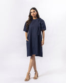 Navy Sleek Knee Dress