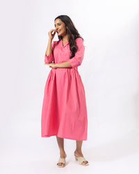 Pink Aura Midi Dress