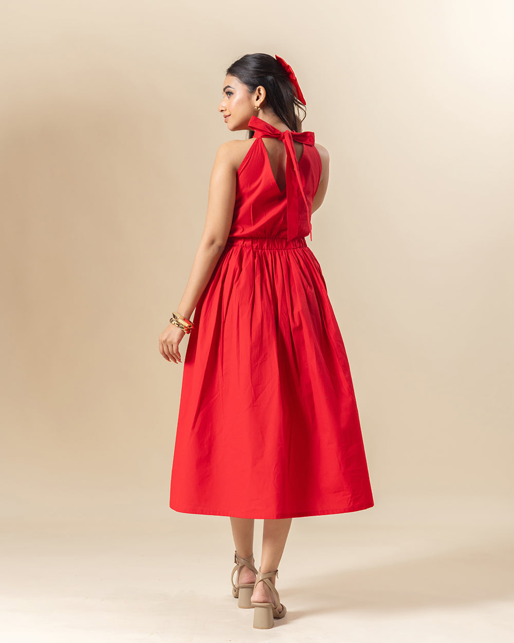 Red Zing Halter Dress