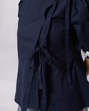 Navy Silhouette Cotton Top