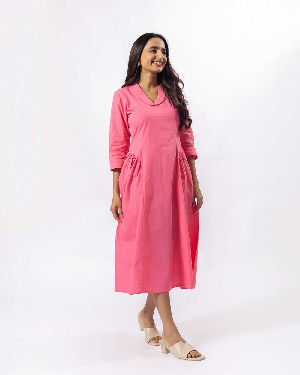 Pink Aura Midi Dress