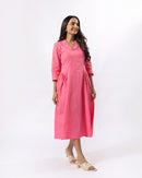 Pink Aura Midi Dress