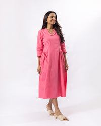 Pink Aura Midi Dress