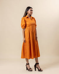 Rust Grace Midi Dress