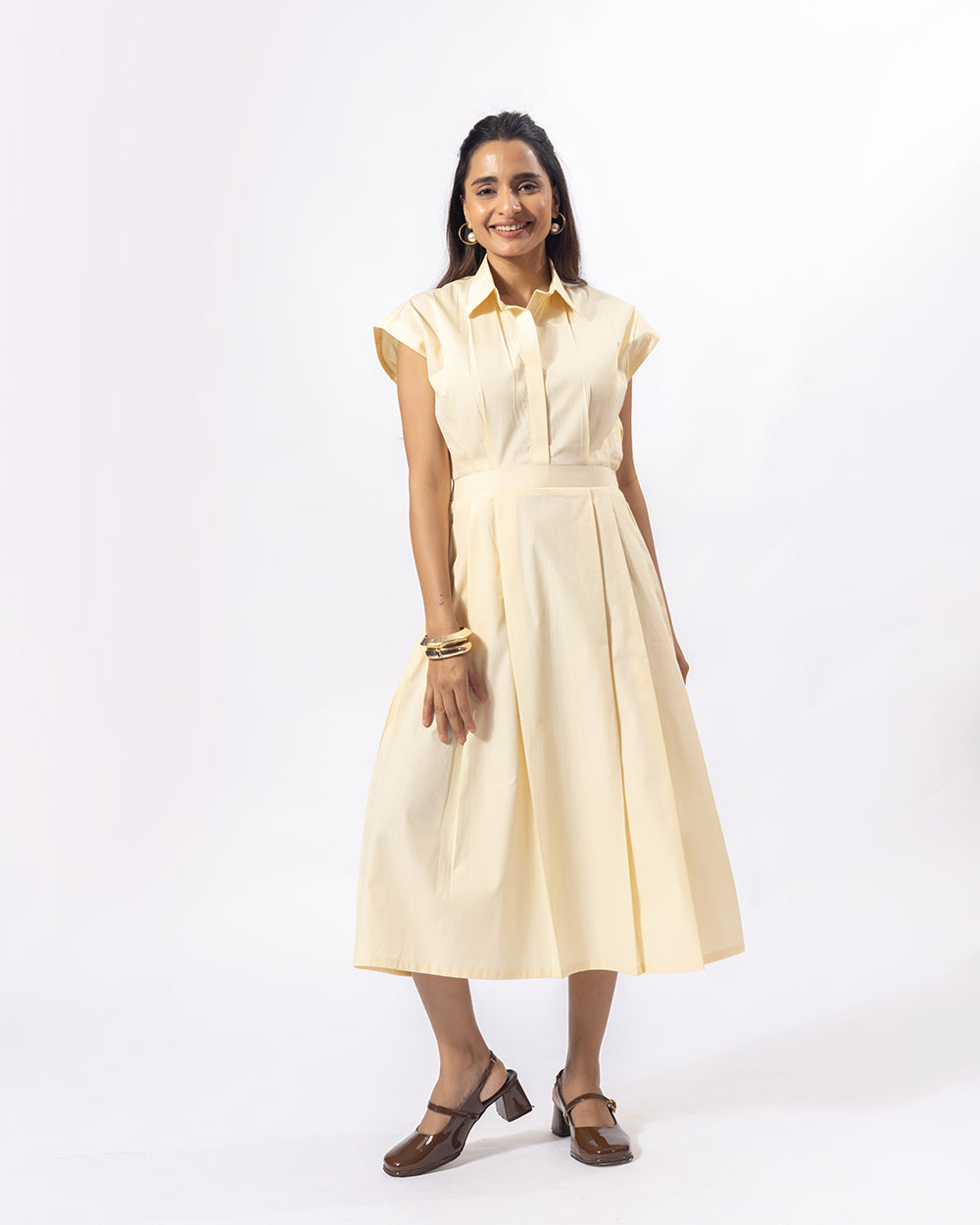 Cream Everyday Midi Dress