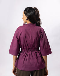 Magenta Spark Ruffle Top