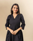 Noir Chill Midi Dress