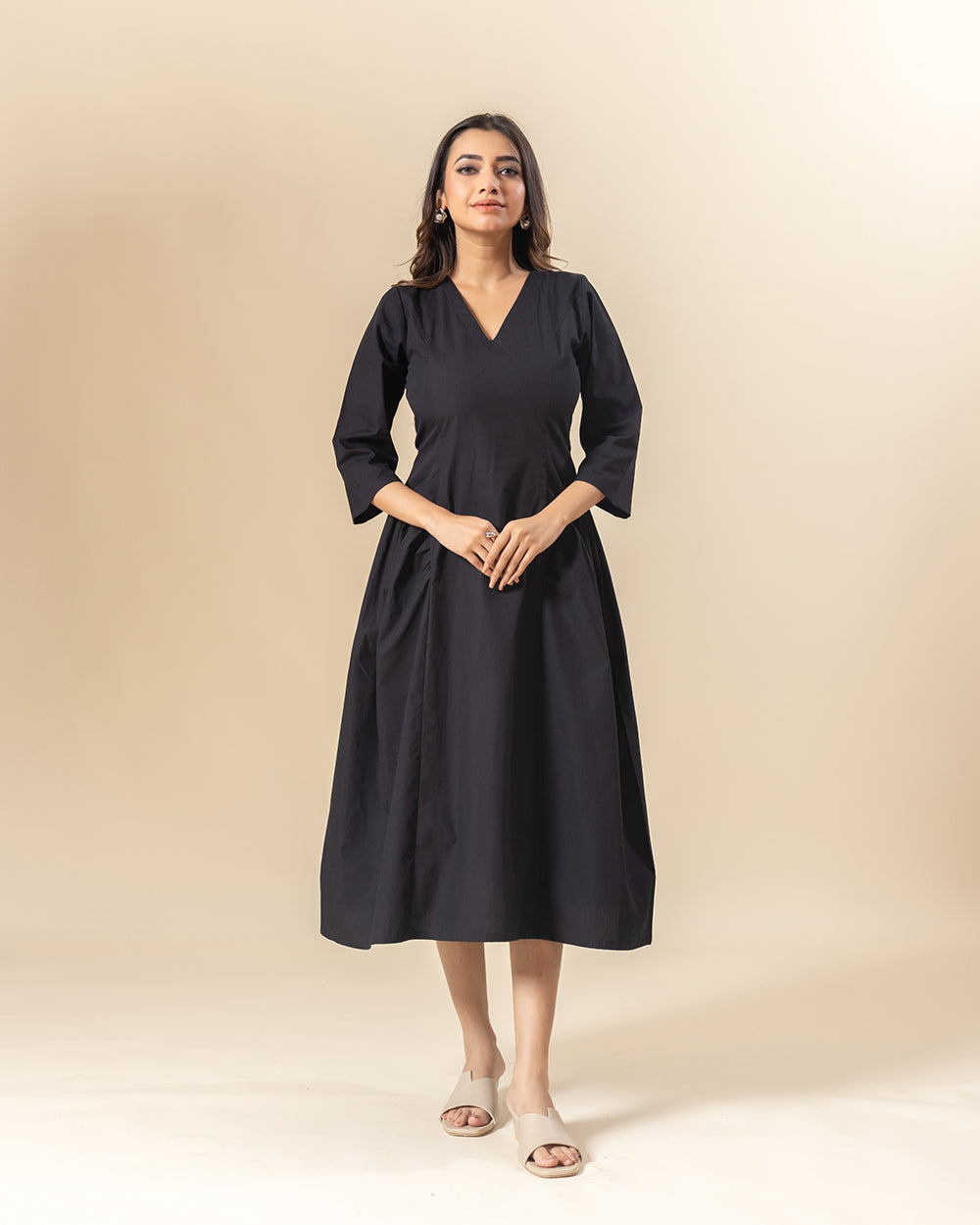 Noir Chill Midi Dress