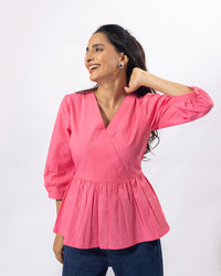 Pink Pop Overlap Top