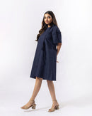 Navy Sleek Knee Dress