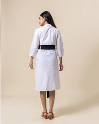 White Lapel City Dress