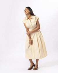 Cream Everyday Midi Dress
