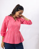 Pink Pop Overlap Top