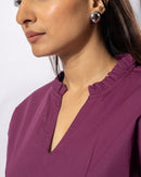 Magenta Spark Ruffle Top