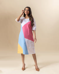 Color Pop Keyhole Dress