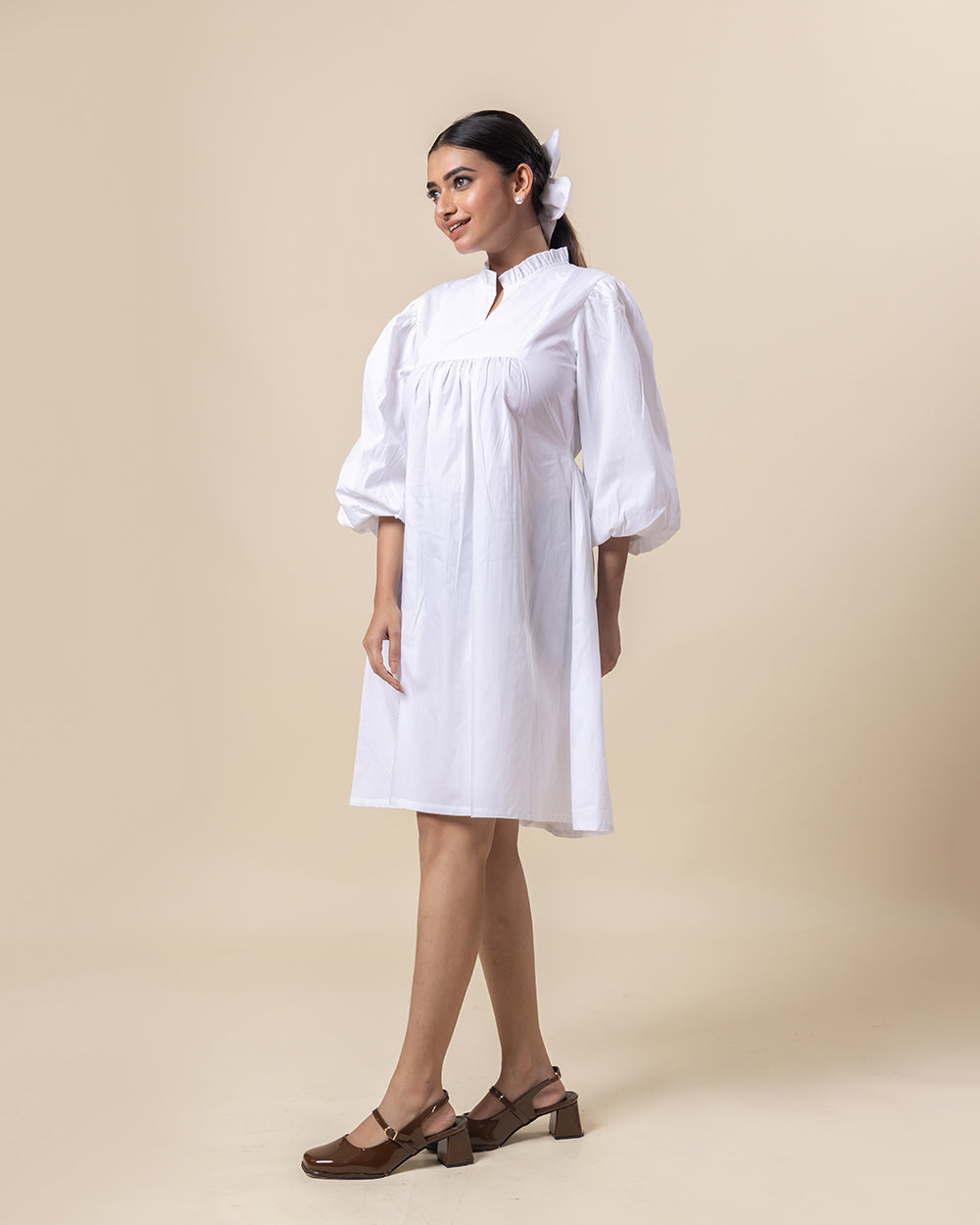 Vanilla Puff Mini Dress