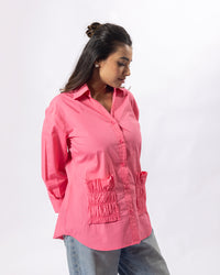 Rosé Swag Cotton Shirt