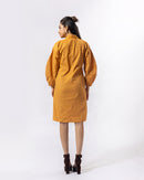 Mustard Balloon Mini Dress