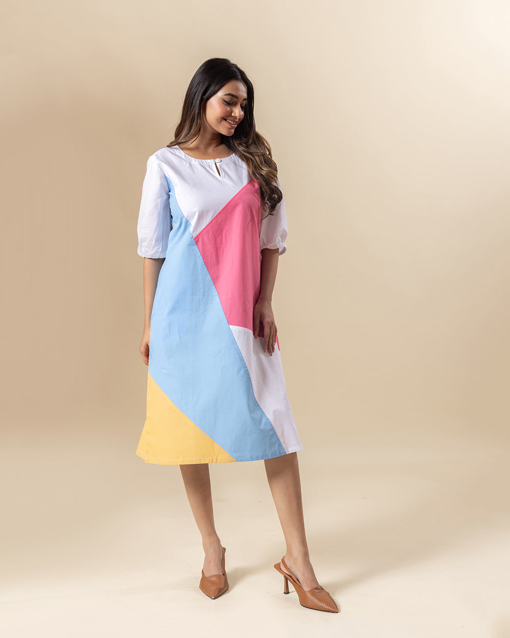 Color Pop Keyhole Dress