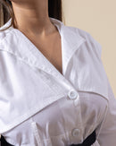 White Lapel City Dress