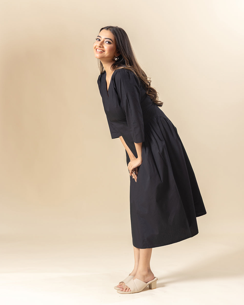 Noir Chill Midi Dress