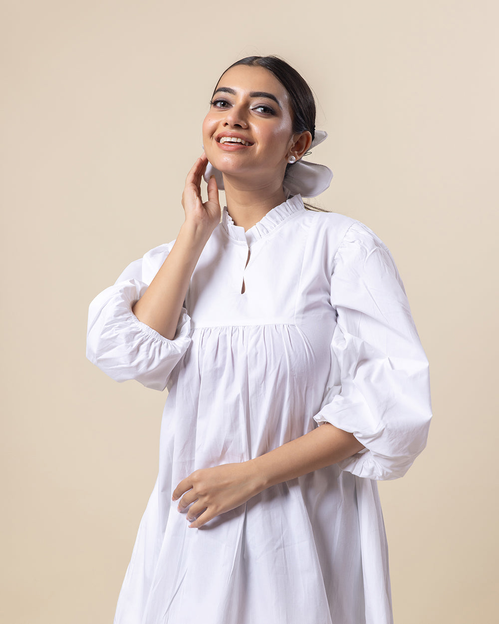 Vanilla Puff Mini Dress