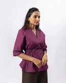 Magenta Spark Ruffle Top