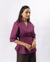 Magenta Spark Ruffle Top