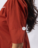 Brick Story Midi Dress