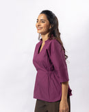 Magenta Spark Ruffle Top