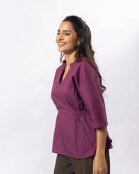 Magenta Spark Ruffle Top