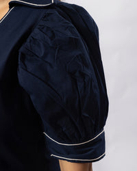 Navy Poise Midi Dress