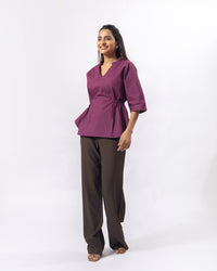 Magenta Spark Ruffle Top