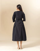 Noir Chill Midi Dress