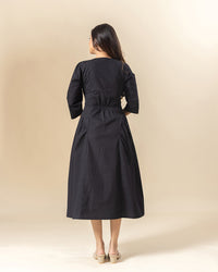 Noir Chill Midi Dress