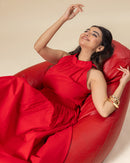 Red Zing Halter Dress