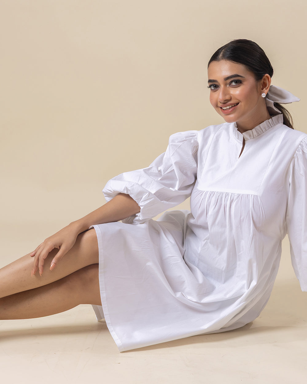 Vanilla Puff Mini Dress