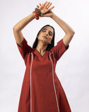 Brick Story Midi Dress