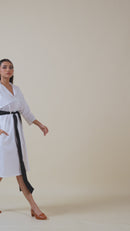 White Lapel City Dress