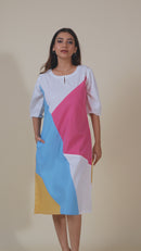 Color Pop Keyhole Dress