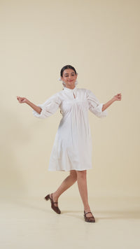 Vanilla Puff Mini Dress