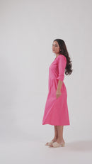 Pink Aura Midi Dress