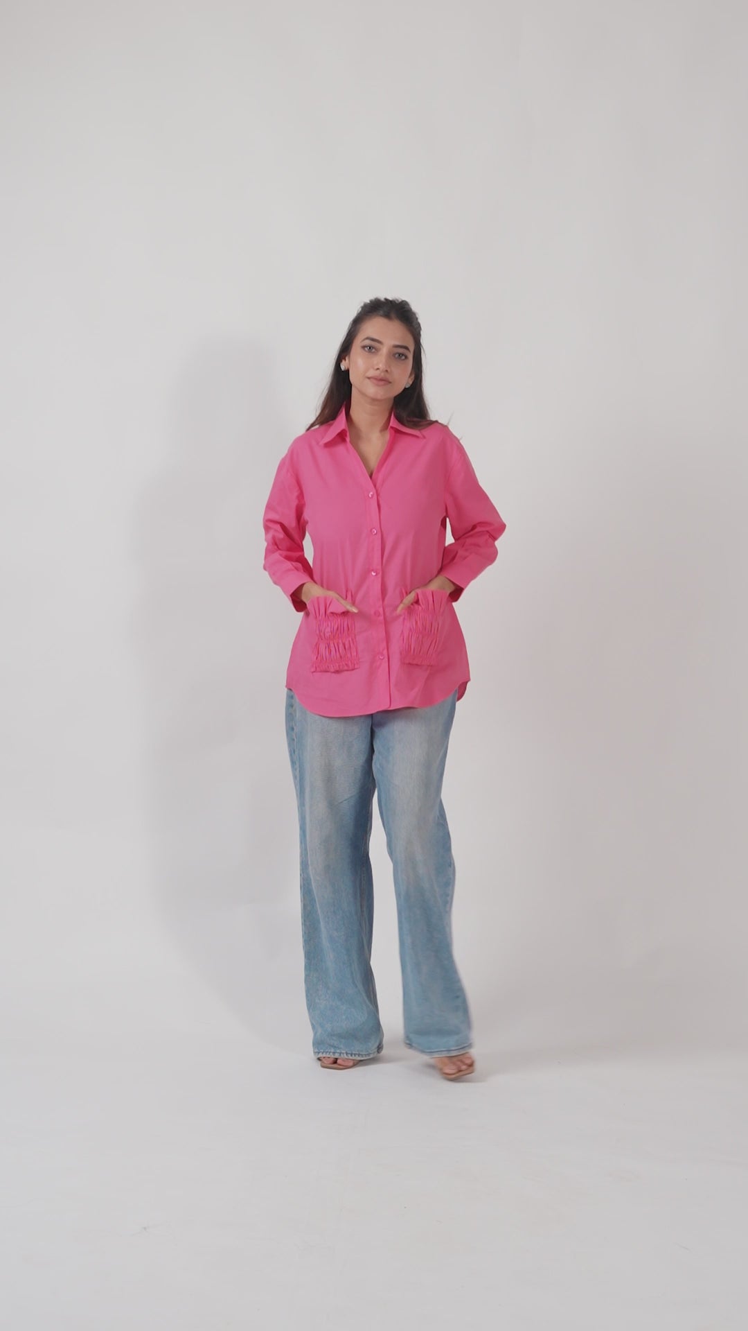 Rosé Swag Cotton Shirt