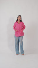 Rosé Swag Cotton Shirt