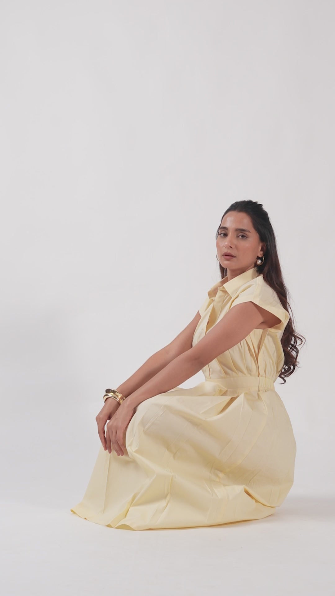 Cream Everyday Midi Dress