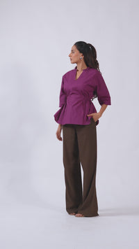 Magenta Spark Ruffle Top