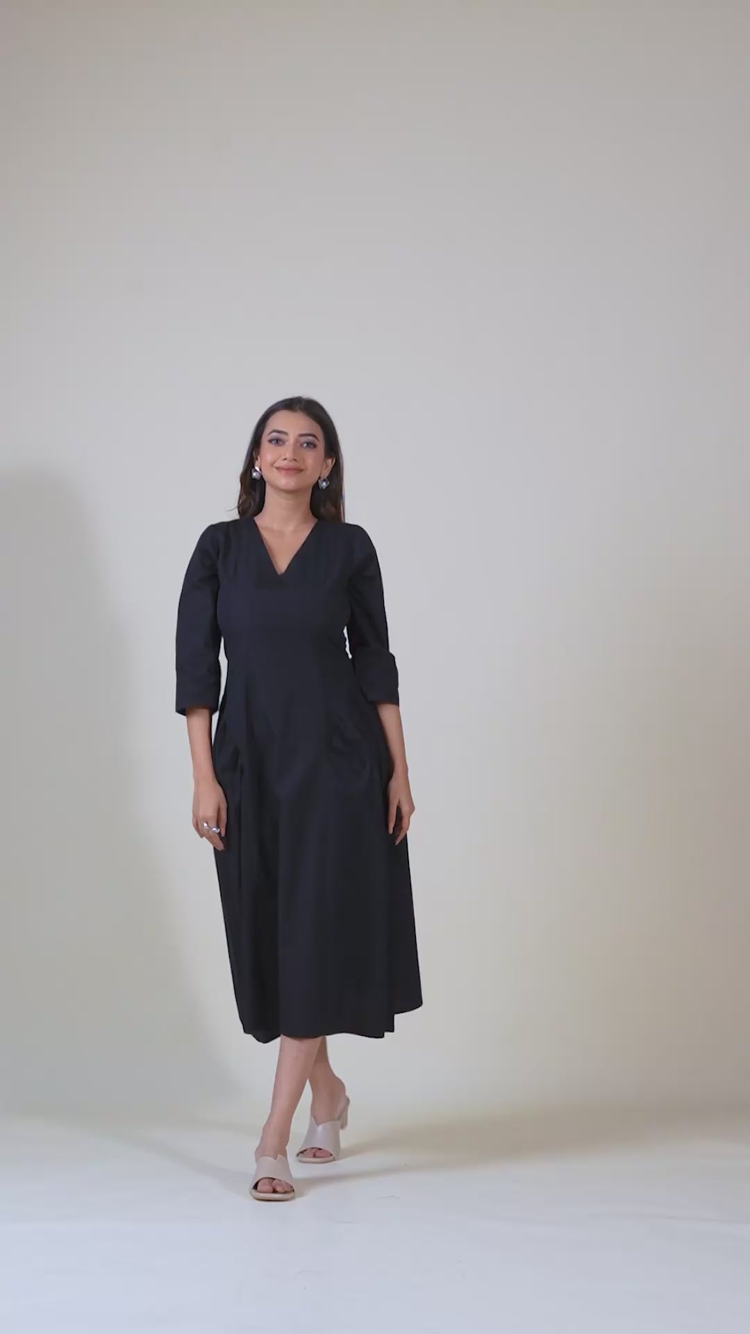Noir Chill Midi Dress